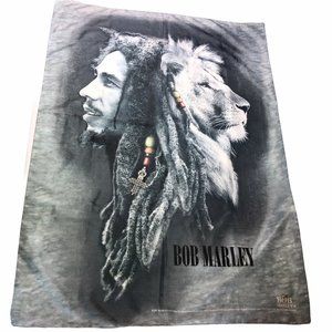 Bob Marley Scarf Wrap Light Blue Gray Wall Hanging